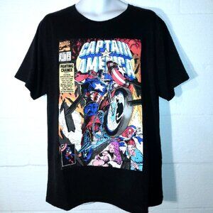 Marvel Captain America Vol 1 #427 "Fighting Chance" Comic Adult XL T Shirt Black